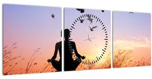 Slika - Meditacija (sa satom) (90x30 cm)
