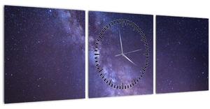 Slika - Pogled u svemir (sa satom) (90x30 cm)
