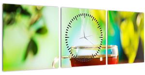Slika - Mrtva priroda s čajem (sa satom) (90x30 cm)