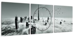 Slika - Neboderi u Dubaiju (sa satom) (90x30 cm)