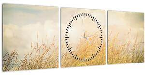 Slika - Polje u jesen (sa satom) (90x30 cm)