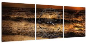 Slika - Valovi uz obalu (sa satom) (90x30 cm)