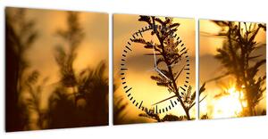 Slika - Zalazak sunca iza stabala (sa satom) (90x30 cm)