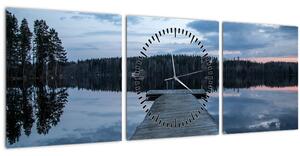 Slika - Molo na jezeru (sa satom) (90x30 cm)