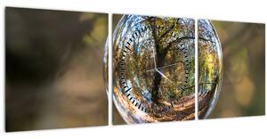 Slikanje - Odsjaj u staklenoj kugli (sa satom) (90x30 cm)