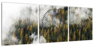Slika šume u oblacima (sa satom) (90x30 cm)