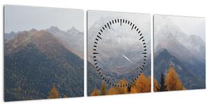 Slika - Pogled na planinske grebene (sa satom) (90x30 cm)