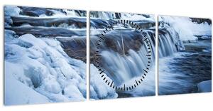 Slika rijeke zimi (sa satom) (90x30 cm)
