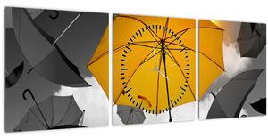 Slika žutog kišobrana (sa satom) (90x30 cm)
