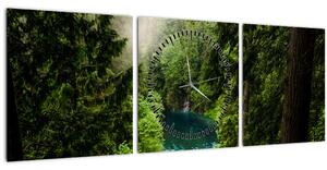 Slika - Pogled između stabala (sa satom) (90x30 cm)