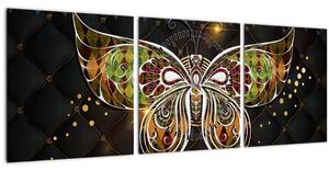 Slika - Čarobni metulj (sa satom) (90x30 cm)