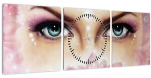 Slika - Očarljive oči (sa satom) (90x30 cm)