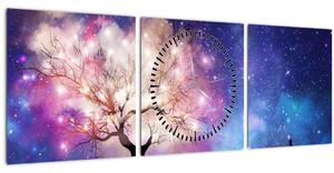 Slika - Vesoljsko drevo (sa satom) (90x30 cm)