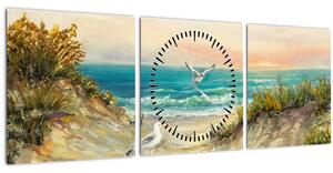 Slika - Peščena plaža (sa satom) (90x30 cm)