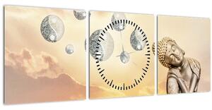 Slika - Čas meditacije (sa satom) (90x30 cm)