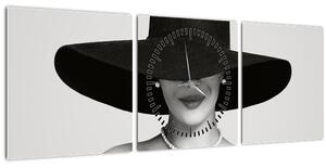 Slika - Ženska s klobukom (sa satom) (90x30 cm)