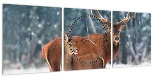 Slika jelena s srno (sa satom) (90x30 cm)