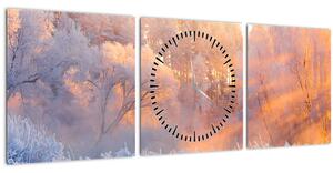 Slika - Mrazna zarja (sa satom) (90x30 cm)