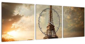 Slika - Eifflov stolp, Pariz, Francija (sa satom) (90x30 cm)