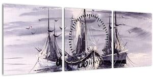 Slika - Port, oljna slika (sa satom) (90x30 cm)