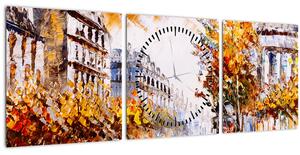 Slika - Ulica v Parizu (sa satom) (90x30 cm)