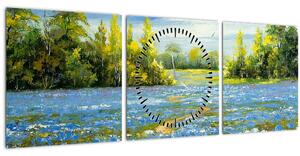 Slika - Pot na polju, oljna slika (sa satom) (90x30 cm)