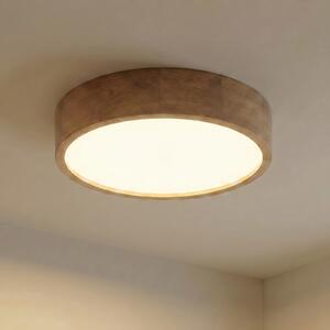 TEMAR LIGHTING Plafonjera Cleo, Ø 48 cm, 4 žarulje, drvo hrast, E27, prigušiva, Drvo, Dnevni boravak/blagovaonica, Drvo