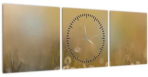 Slika - Oljna slika marjetic (sa satom) (90x30 cm)