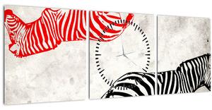 Slika - Zebre (sa satom) (90x30 cm)