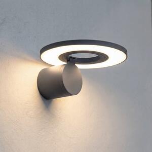 Arcchio LED vanjska zidna svjetiljka Tovio, antracit, okretna, Sivo, Aluminij