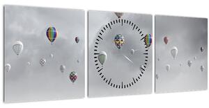 Slika - Baloni nad opečno steno (sa satom) (90x30 cm)