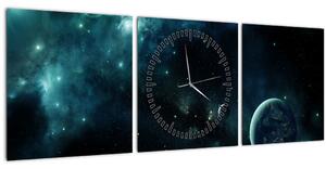 Slika - Življenje v vesolju (sa satom) (90x30 cm)