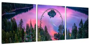 Slika - jezero Tahoe, Sierra Nevada, Kalifornija, ZDA (sa satom) (90x30 cm)