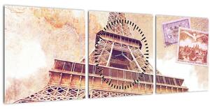 Slika - Pogled iz Pariza (sa satom) (90x30 cm)