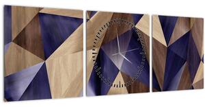 Slika - 3D leseni trikotniki (sa satom) (90x30 cm)