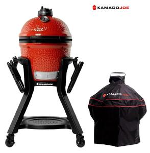 Kamado Joe BUNDLE Joe Jr. keramički roštilj na ugljen, 13,5"/34 cm (postolje + bočne police + pokrivalo)