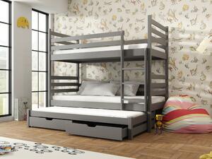 Zondo Dječji krevet 80 x 180 cm TORI (s podnicom i prostorom za odlaganje) (grafit). 1013214