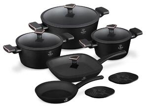Berlinger Haus Fashion Matte Black Rose Gold non-stick 11u1 set posuđa