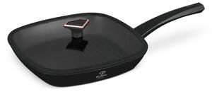Berlinger Haus Fashion Matte Black Rose Gold non-stick grill tava s poklopcem