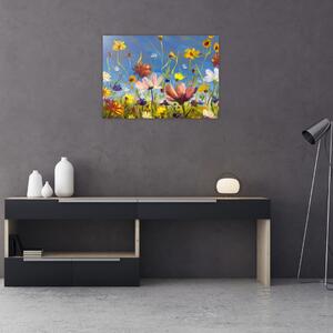 Naslikana slika procvjetale livade (70x50 cm)