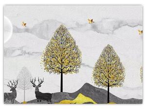 Slika naslikanih jelenova (70x50 cm)