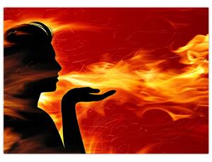 Slika žene s plamenom (70x50 cm)