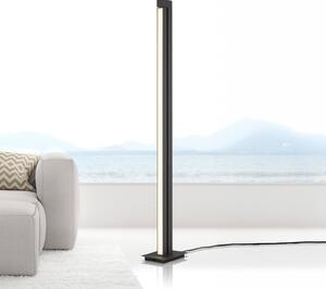 PURE Lines LED podna lampa, antracit, daljinski upravljač, 140 cm, prigušiva, Crno, Dnevni boravak/blagovaonica, Metal