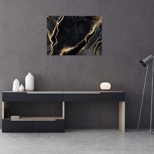 Slika zlatne apstrakcije (70x50 cm)