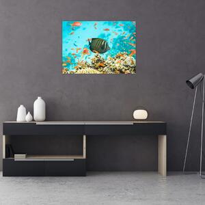 Staklena slika podmorskog svijeta (70x50 cm)