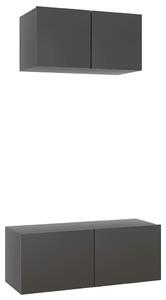 VidaXL 2-dijelni set TV ormarića sivi od iverice