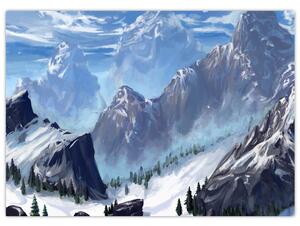 Slika - Naslikane planine (70x50 cm)