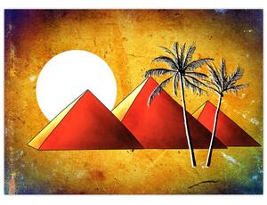 Slika naslikanih egipatskih piramida (70x50 cm)