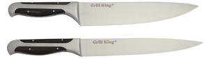 Grill King Outdoor Elite Black 2u1 set kuharski nož i nož za meso