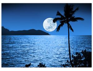 Slika - Mjesec iznad morske površine (70x50 cm)